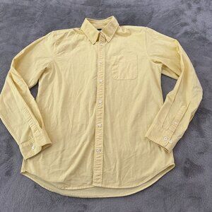 Gap 2025 Men's Long Sleeve Button Down Oxford Shirt MEDIUM Yellow Cotton